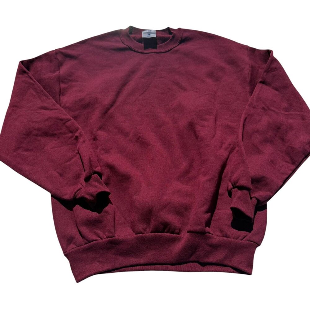Vintage Jerzees NuBlend Crewneck Sweatshirt XL Burgundy Blank Made in USA